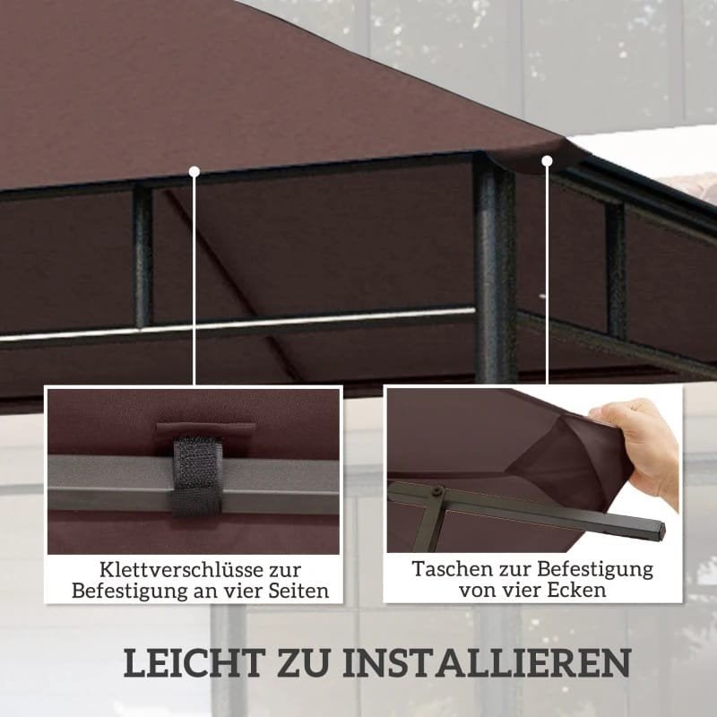 Vervangingsdak 3x3 partytent voor Paviljoen - Bruin of Groen, Ophalen of Verzenden, Nieuw, Minder dan 5 meter, Paviljoen