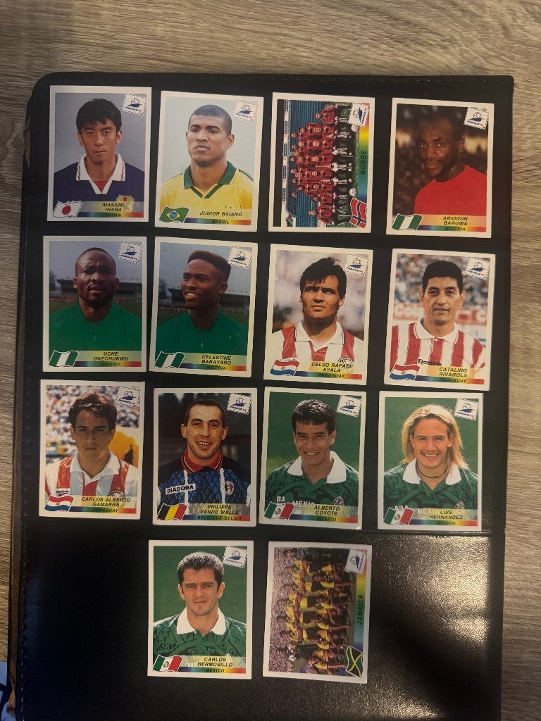 14 Panini plaatjes WK 1998, Ophalen of Verzenden, Zo goed als nieuw, Buitenlandse clubs, Poster, Plaatje of Sticker