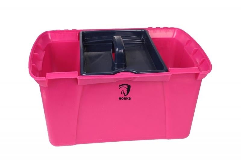 Roze Horka grote poetsbox, Dieren en Toebehoren, Paarden en Pony's | Verzorgingsproducten, Nieuw, Ophalen of Verzenden, Info@horka.com