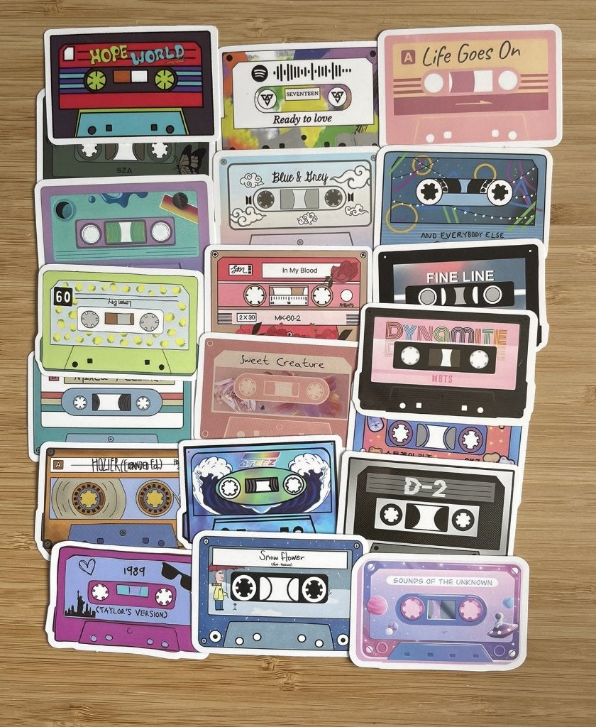 Cassettebandjes stickers, Verzenden, Nieuw, Meerdere stickers