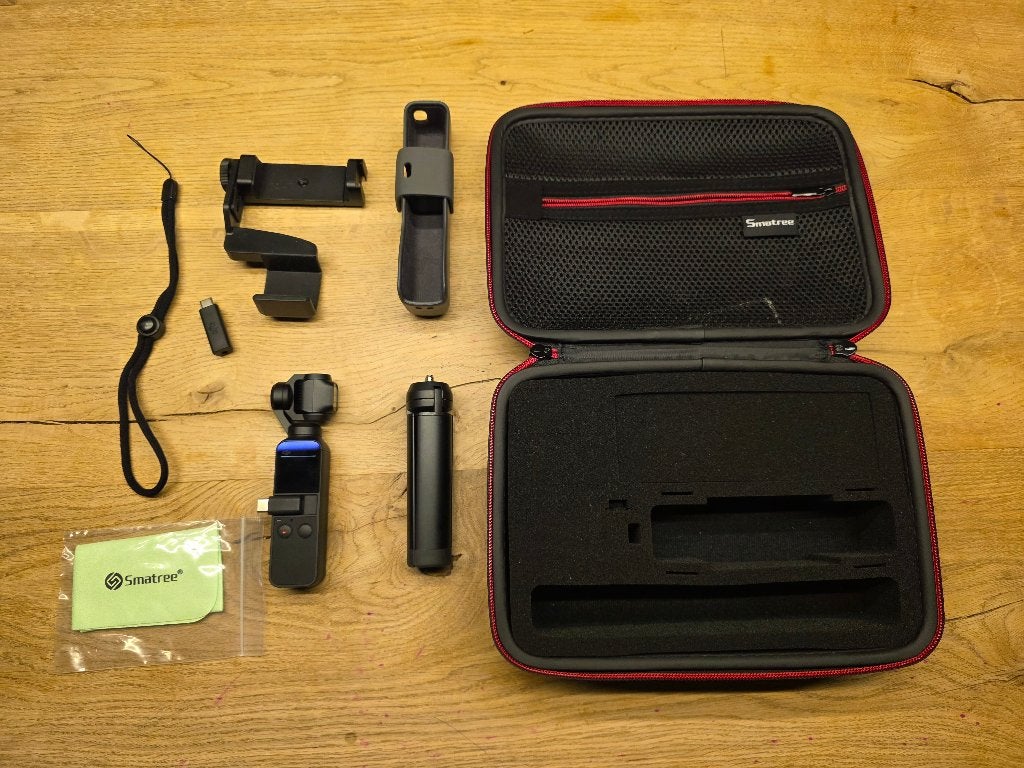 DJI Osmo Pocket 4K + accessoires + hardcase, Verzenden, Zo goed als nieuw, Overige merken