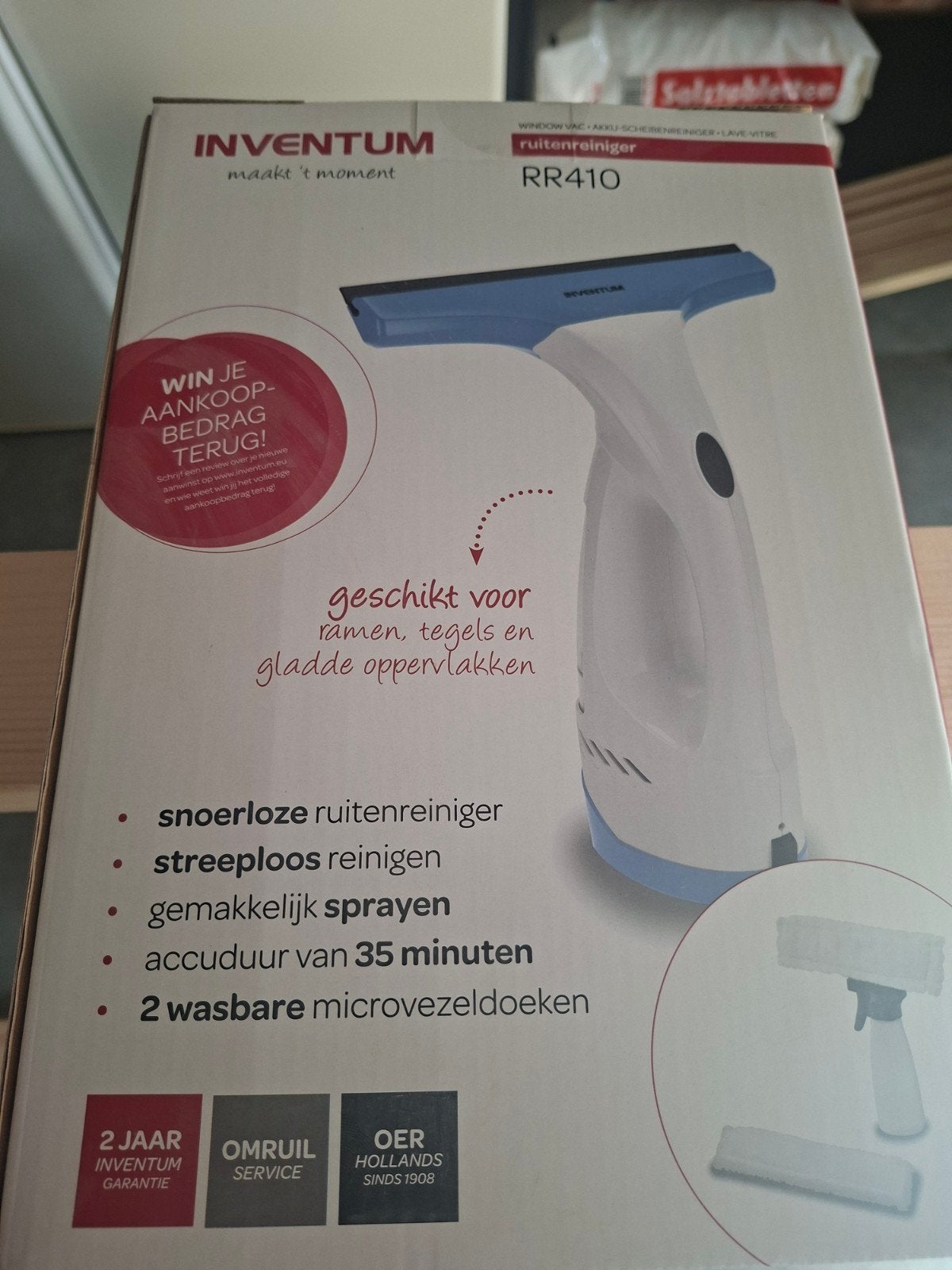 Inventum RR410 Snoerloze Ruitenreiniger - Nieuw in doos, Ophalen of Verzenden, Nieuw