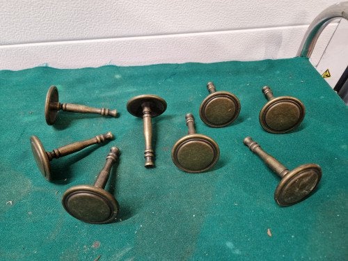 kastknoppen messing antiek 8x, Ophalen of Verzenden