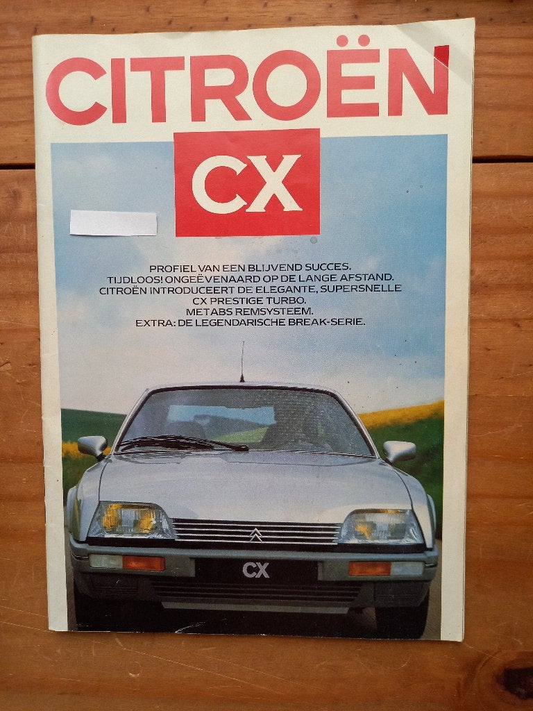 Brochure Citroën CX 1987 Nederlands, Verzenden, Gelezen, Citroën