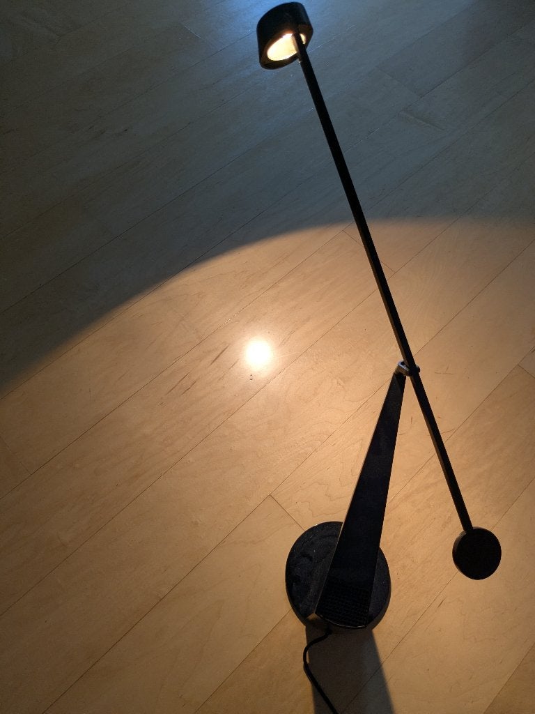 vintage lamp Rodolfo Benetto, Ophalen, Bureaulamp, Gebruikt, Zwart
