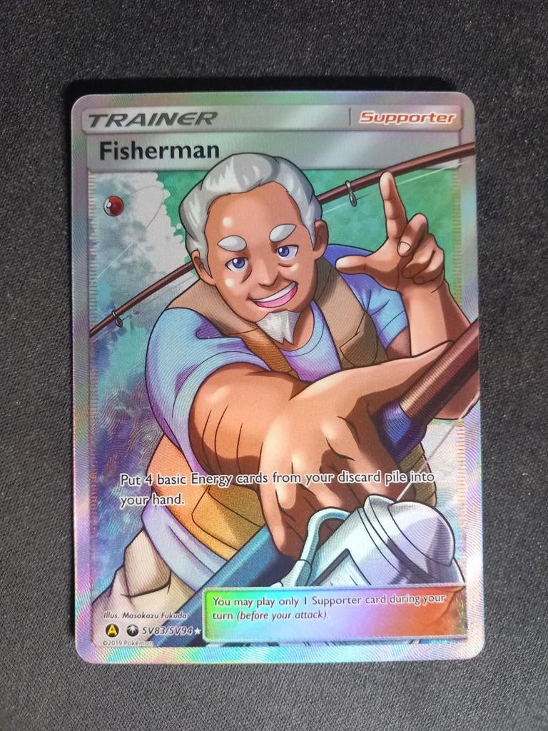 Pokemon Fisherman SV83/SV94 Hidden Fates Full Art NM, Verzenden, Zo goed als nieuw, Losse kaart, Foil
