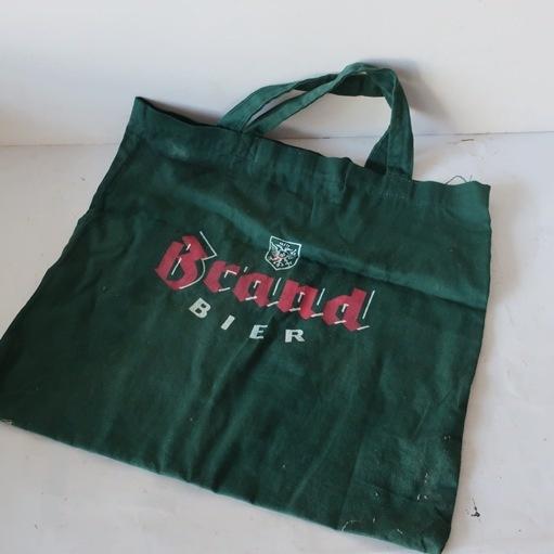 Brand Bier stoffen tas groen origineel, Verzamelen, Ophalen of Verzenden, Gebruikt, Overige typen, Brand