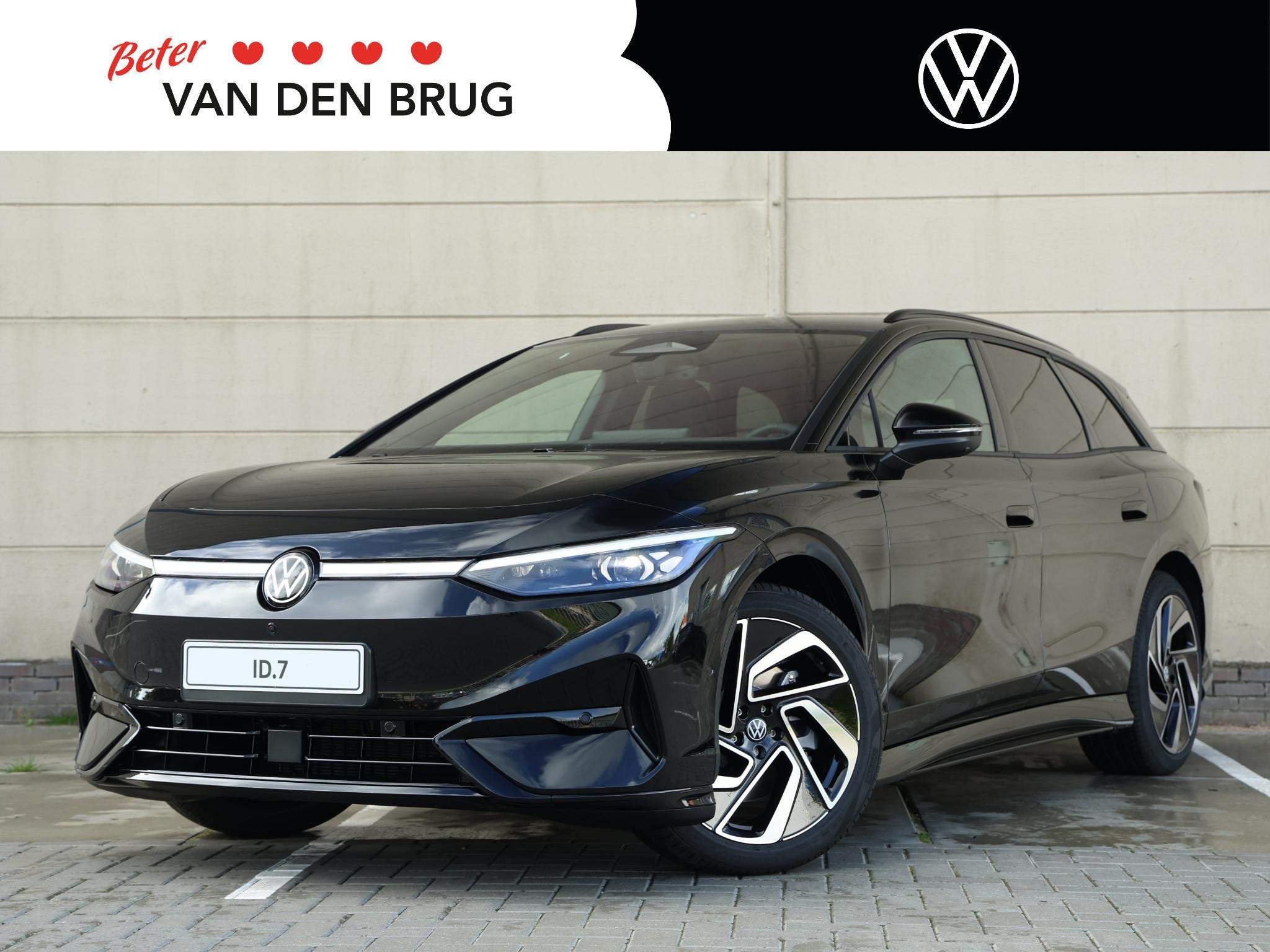 Volkswagen ID.7 Limited Edition Plus 77 kWh accu 286 PK | Ma, Auto's, Automaat, Achterwielaandrijving, Zwart, Zwart