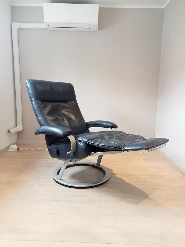Prachtige set leren Braziliaanse Design lafer relax fauteuil, Ophalen of Verzenden, Gebruikt, Leer, 50 tot 75 cm