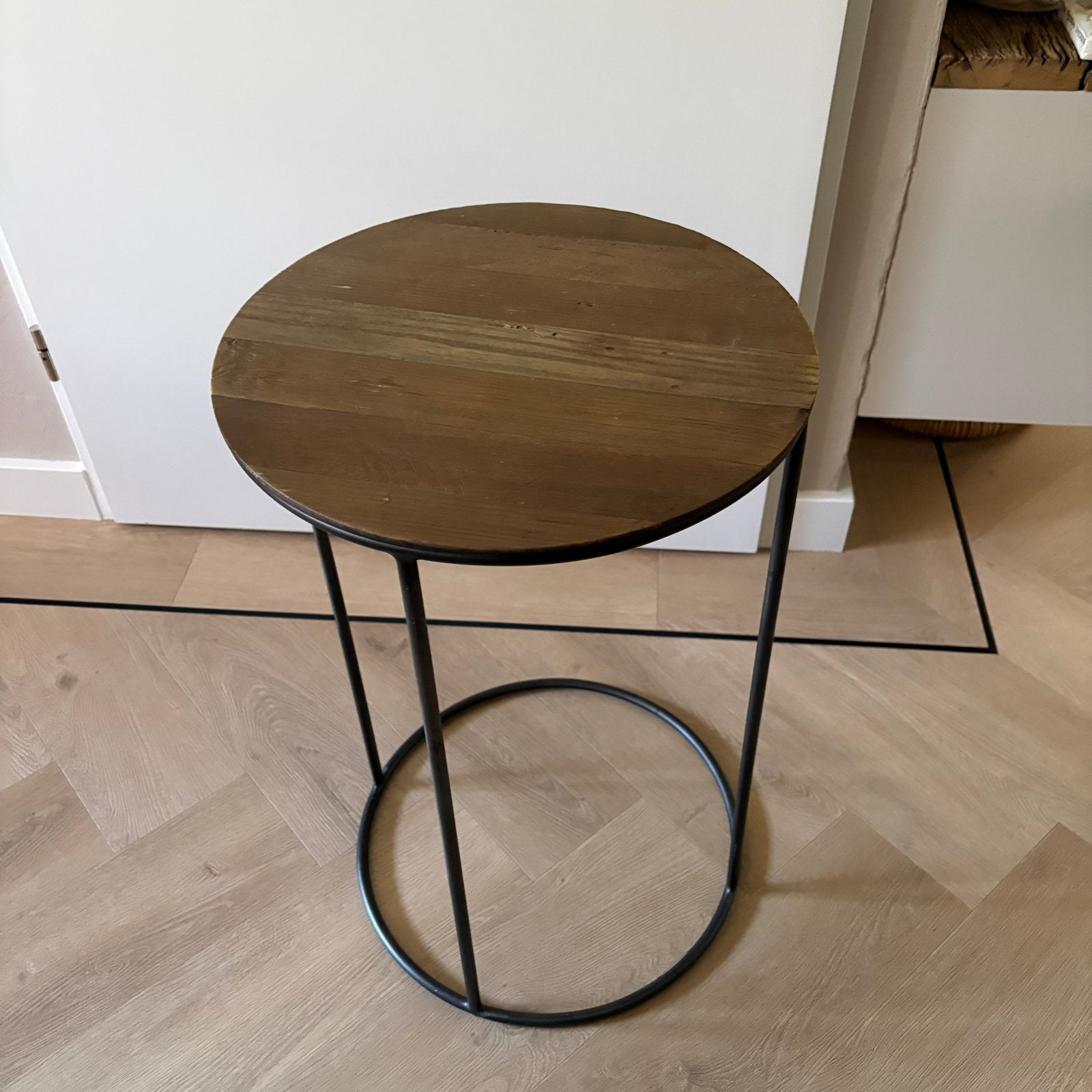Rivièra maison bijzettafel, Huis en Inrichting, Tafels | Bijzettafels, Ophalen, Minder dan 55 cm, Gebruikt, Rond