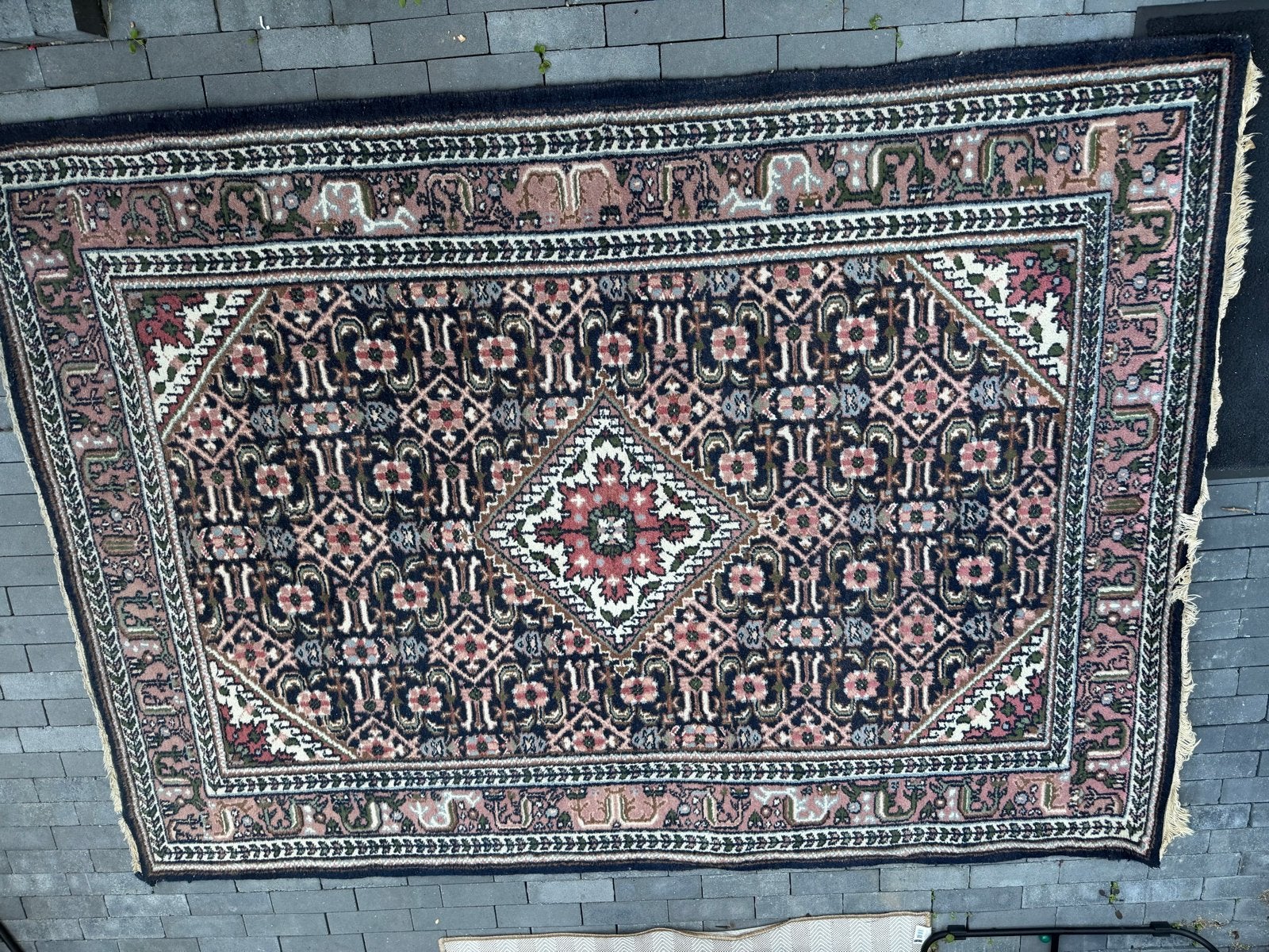 Prachtig handgeknoopt Bidjar tapijt - 237x165 cm, Blauw, 150 tot 200 cm, 200 cm of meer, Ophalen of Verzenden