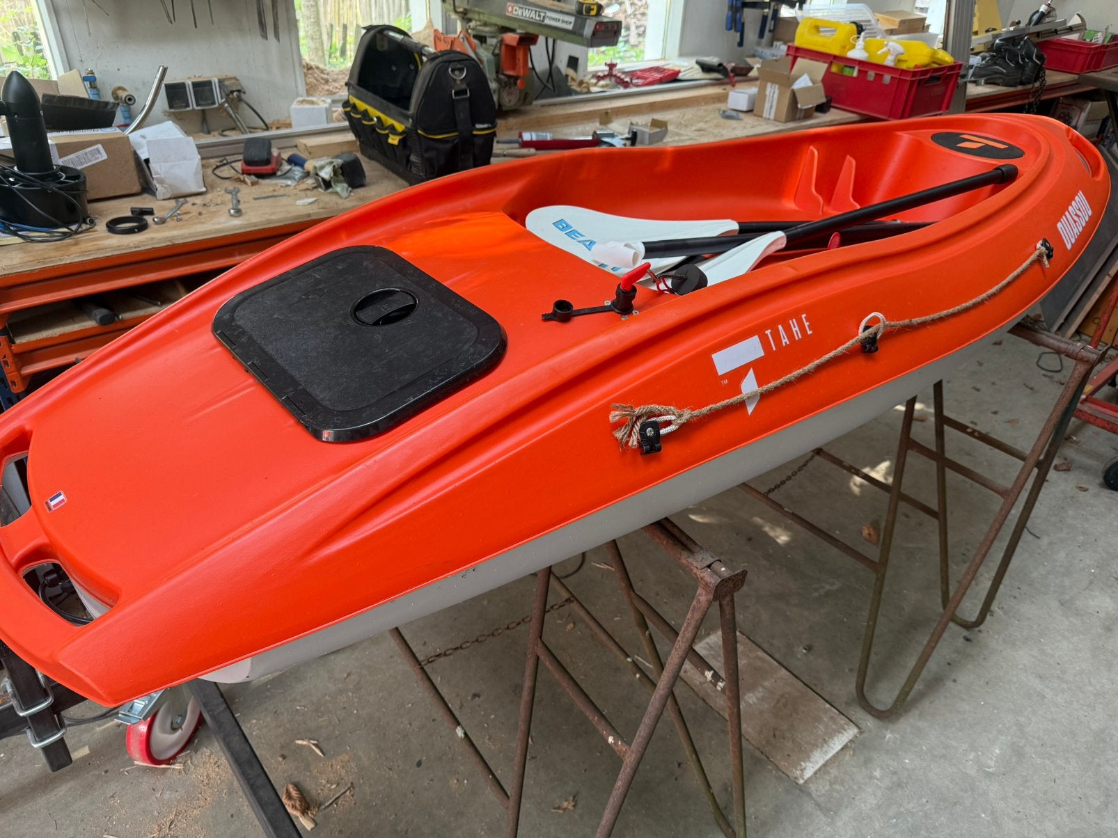 Tahe Ouassau elektrische kajak, Watersport en Boten, Ophalen, Eén persoon, Met peddels, Kajak