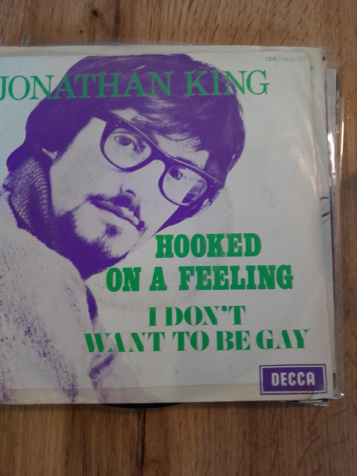 Jonathan king 7inch hooked on a feeling, Cd's en Dvd's, Ophalen of Verzenden, Zo goed als nieuw, Pop