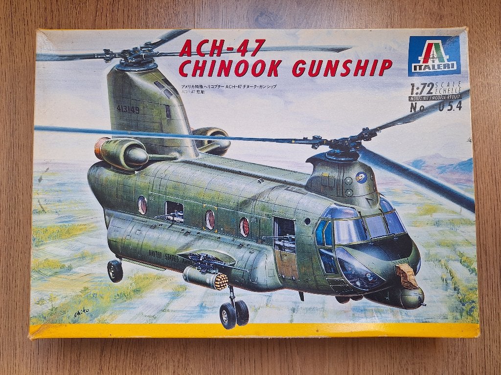 1:72 1/72 Italeri ACH-47 Chinook Gunship, 1:72 tot 1:144, Italeri, Helikopter, Ophalen of Verzenden