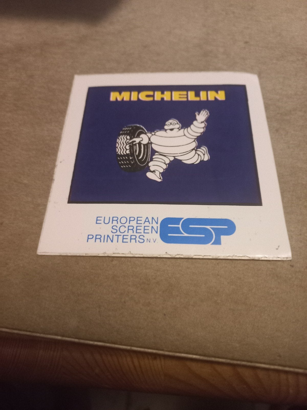 Vintage Michelin Bibendum Reclamesticker - European Screen, Ophalen of Verzenden, Gebruikt
