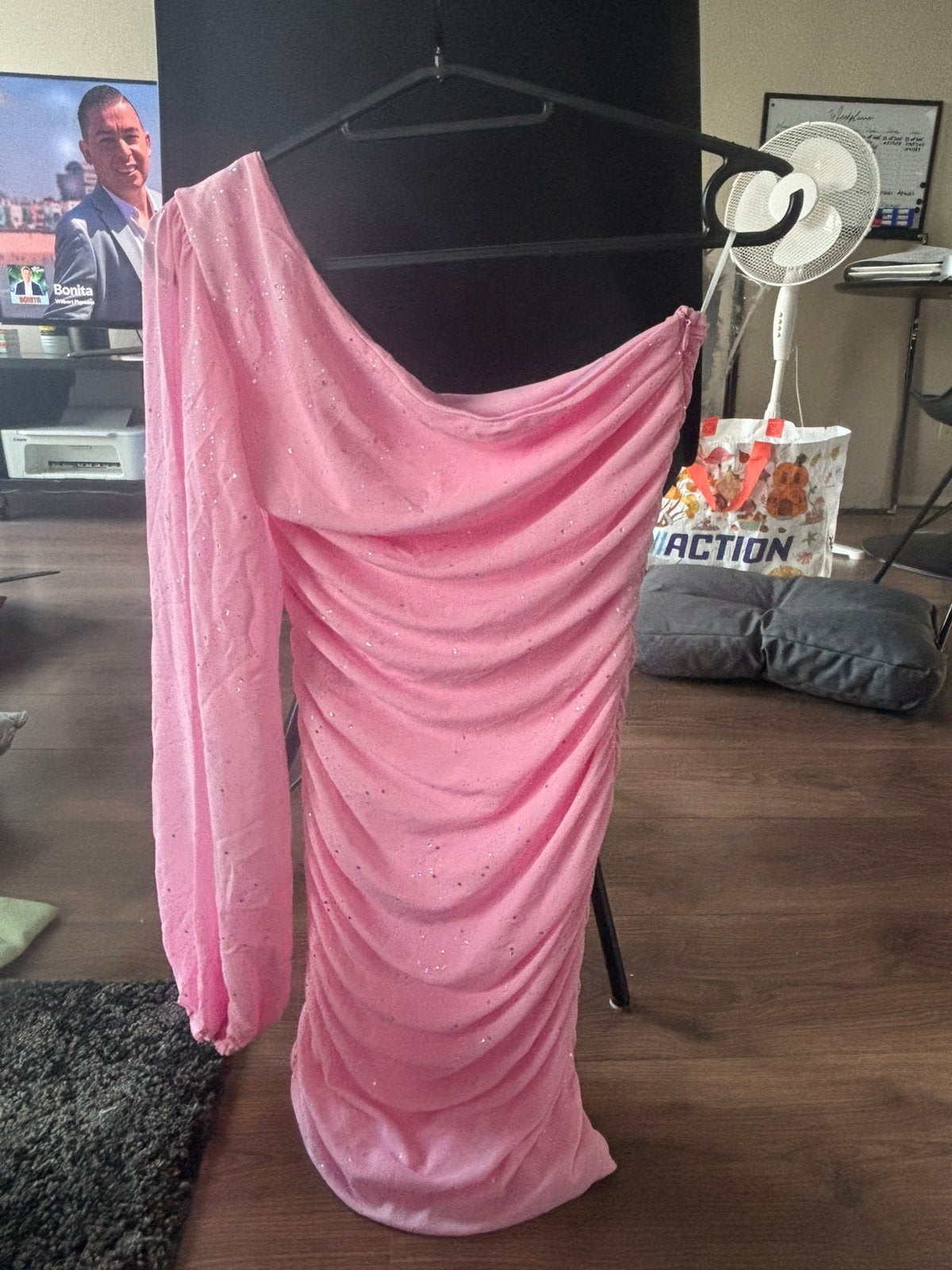 Roze glitter jurk, Overige typen, Ophalen of Verzenden, Zo goed als nieuw, Roze