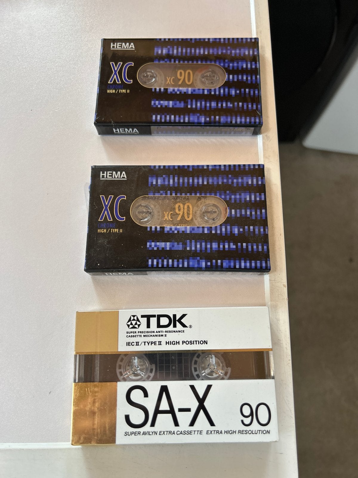 Nieuwe HEMA en TDK SA-X 90 audiocassettes (3 stuks), 2 t/m 25 bandjes, Overige genres, Ophalen of Verzenden, Nieuw in verpakking