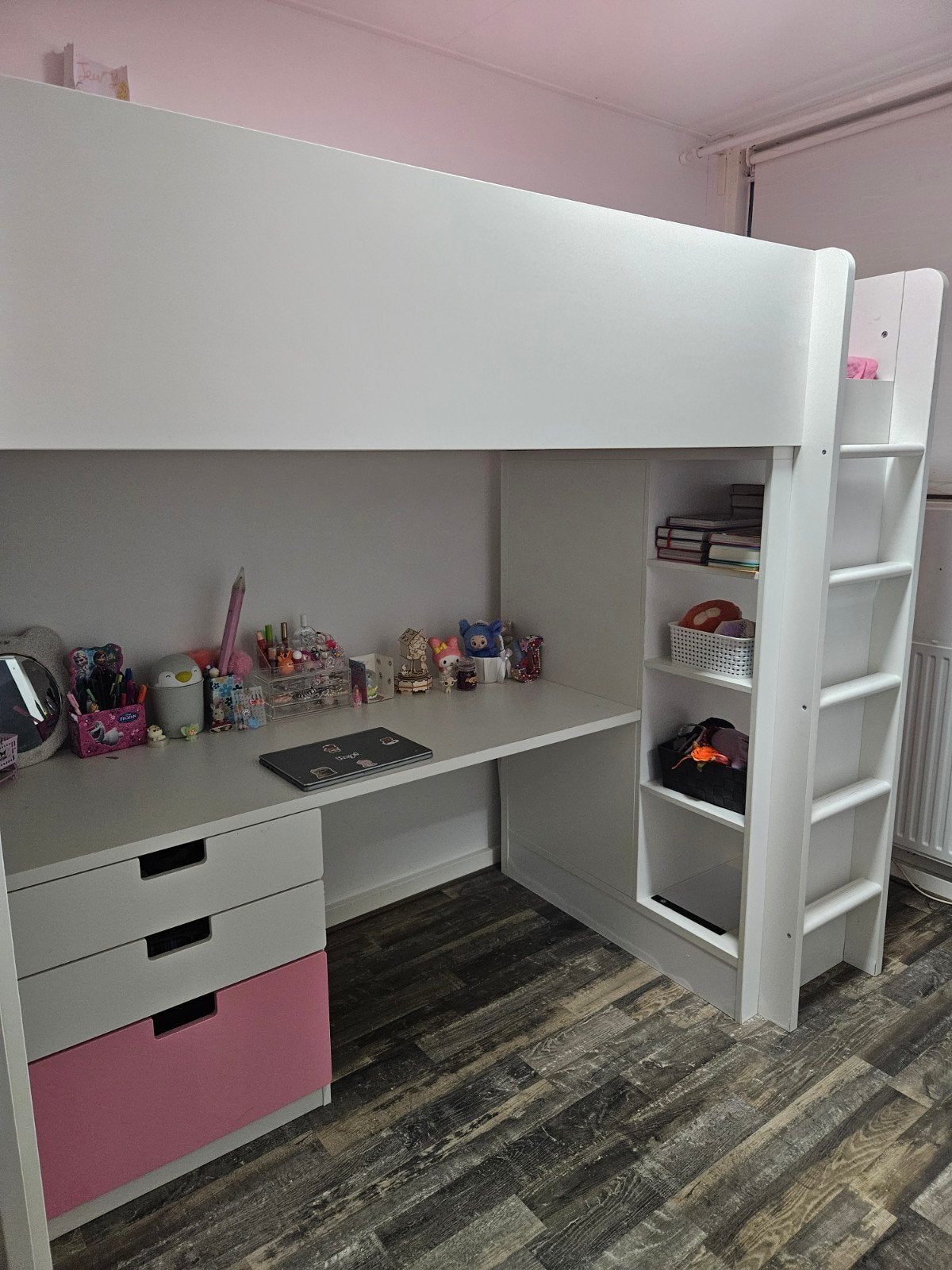 Complete kinderslaapkamer met 2 hoogslapers en kasten, Ophalen
