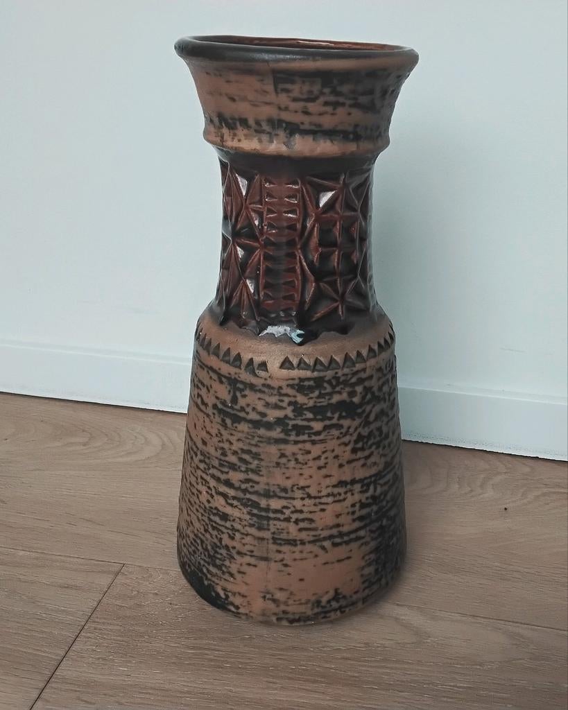West Germany vaas, Jasba, 30cm hoog, Gebruikt, Overige kleuren, Aardewerk of Porselein, Ophalen of Verzenden