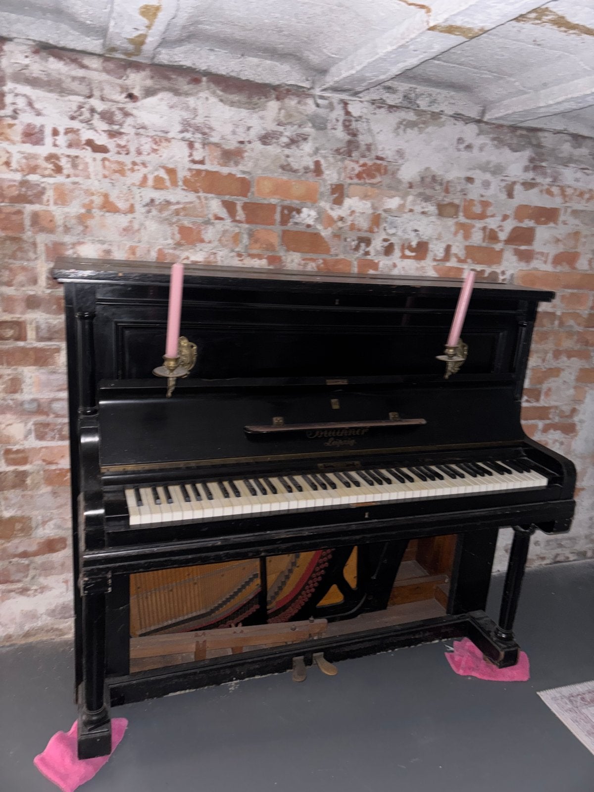Antieke Blüthner Leipzig Piano - Zwart, Gebruikt, Muziek en Instrumenten, Piano's, Ophalen, Gebruikt, Zwart, Piano