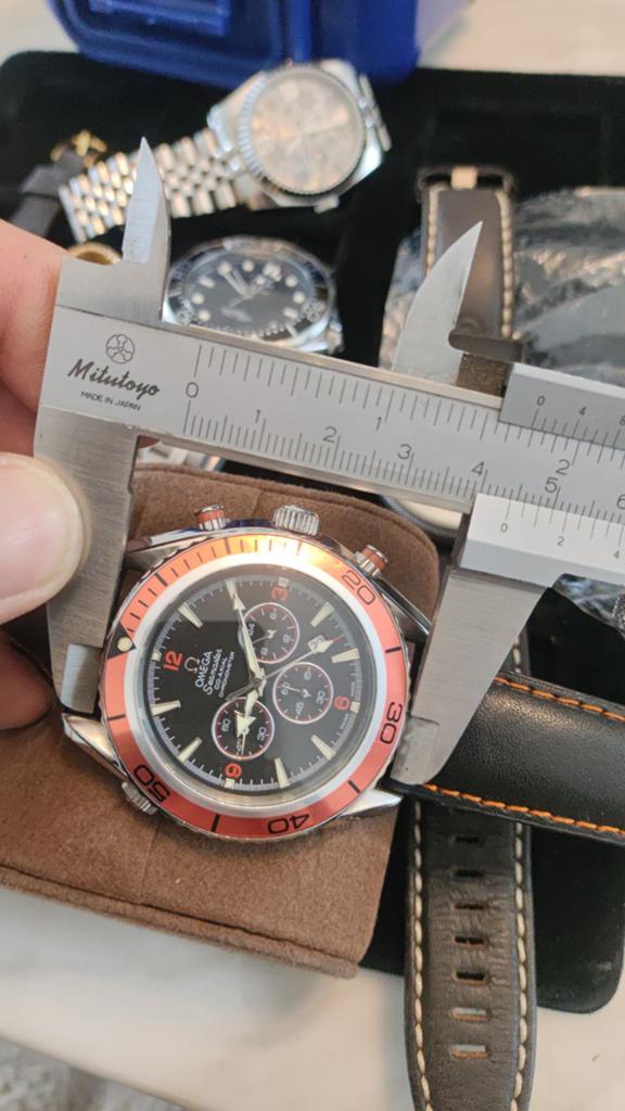 Omega Seamaster Co-Axial Chronograaf Quartz Horloge, Ophalen of Verzenden, Zo goed als nieuw, Leer