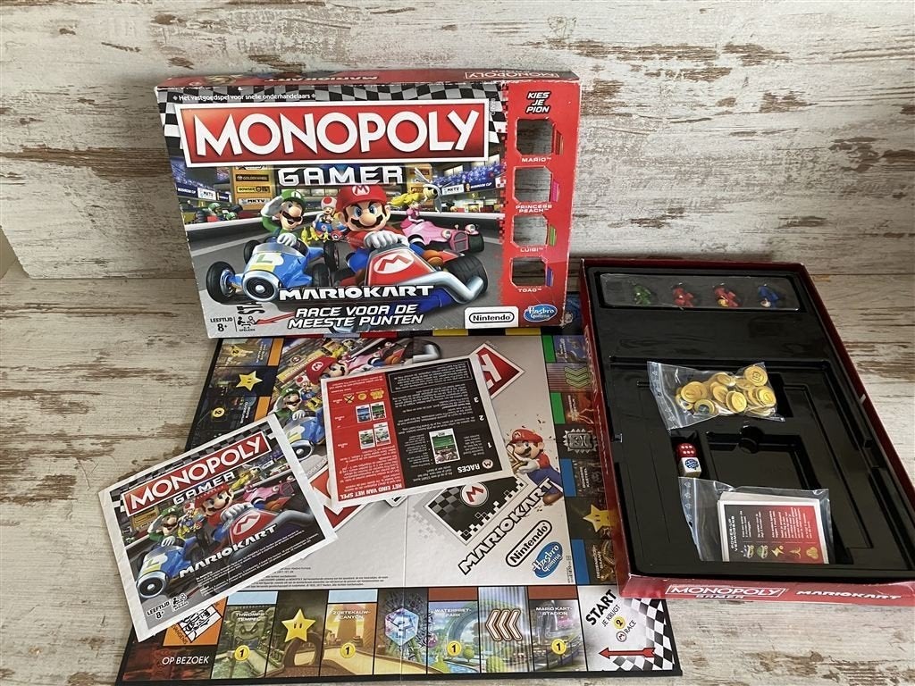 Monopoly gamer mariokart [s903], Verzenden, Zo goed als nieuw