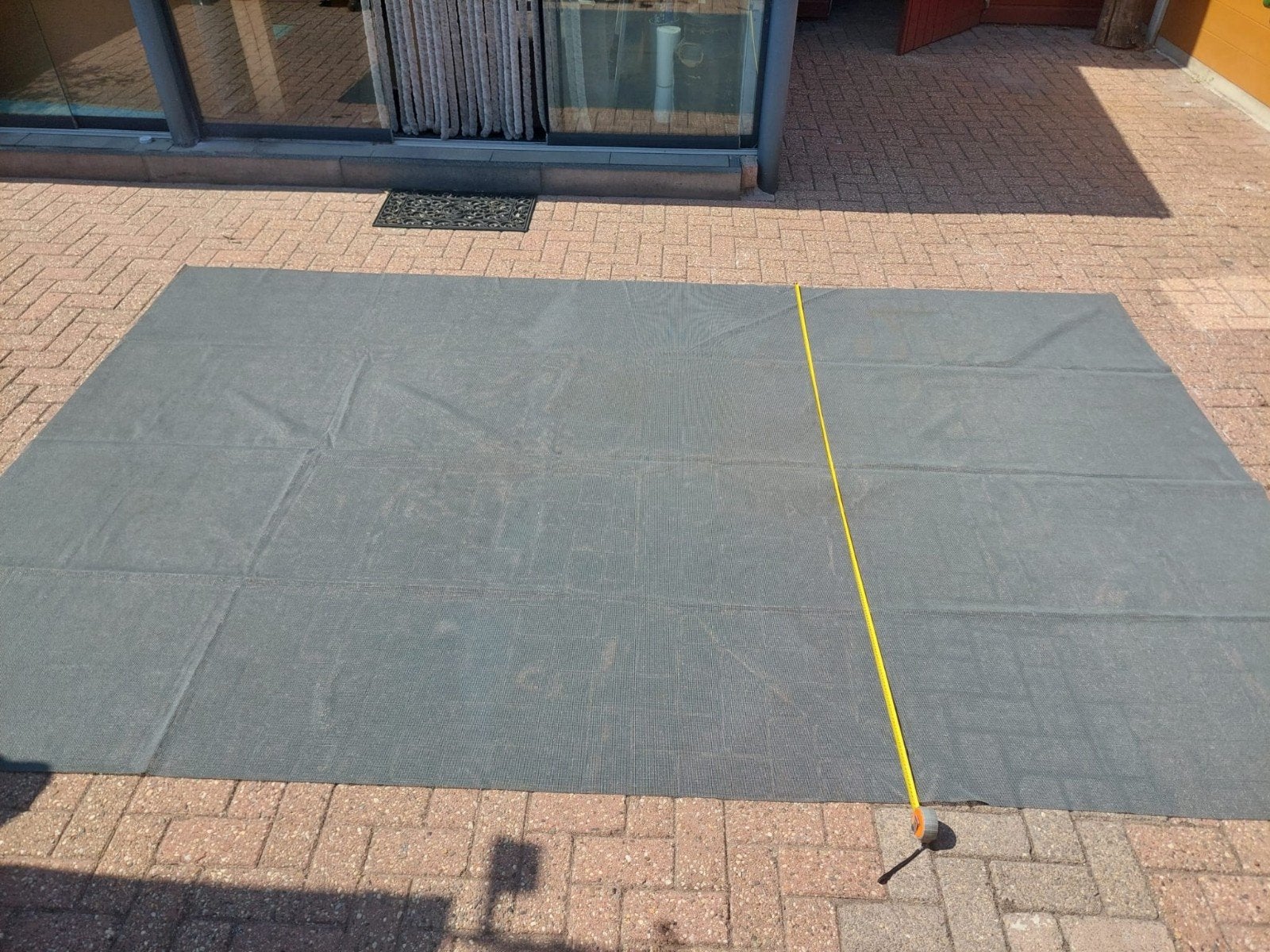 tent tapijt / grondzeil licht grijs (400x250 cm), Ophalen of Verzenden, Gebruikt