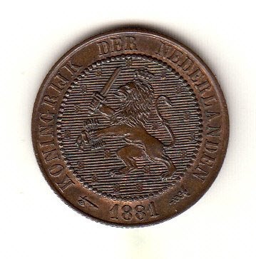 Willem III - 2 1/2 cent 1881 P/UNC - Sch.681, Verzenden, Koning Willem III, Overige waardes, Losse munt