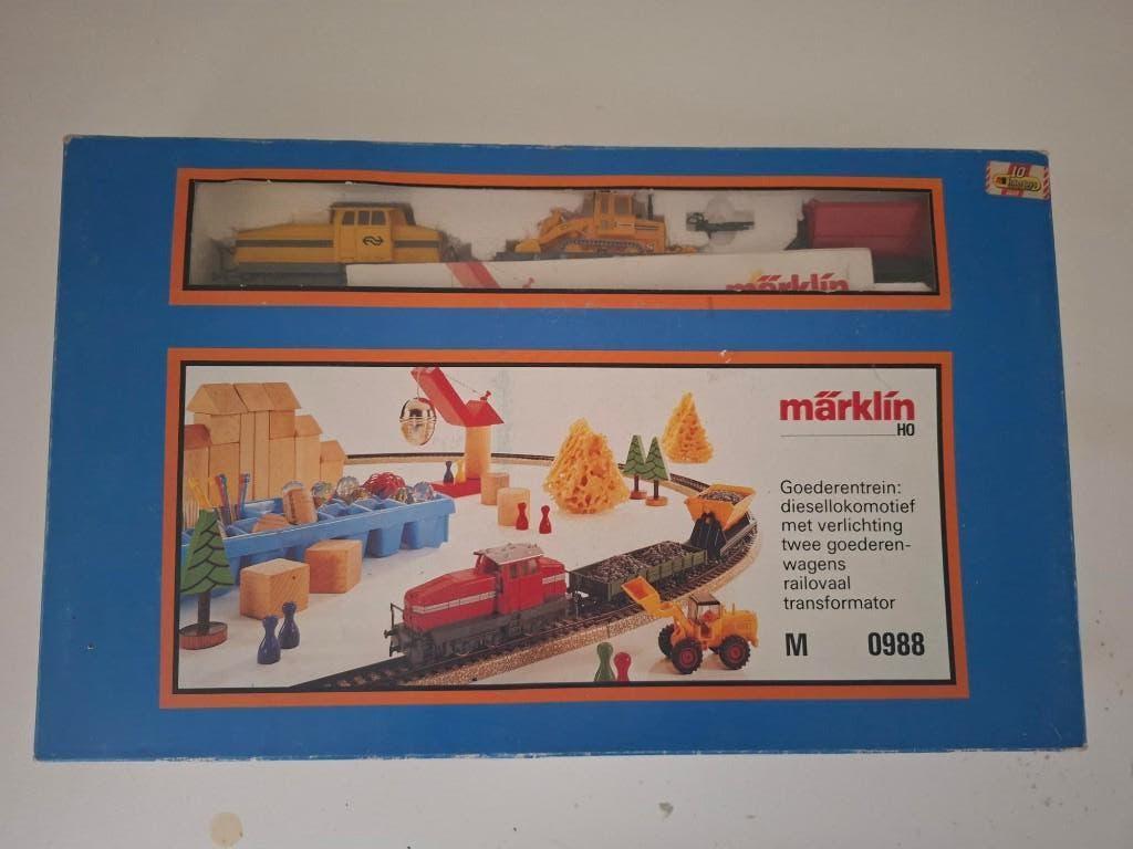 Märklin 0988 Startset met Loc, wagons, rails en trafo, Hobby en Vrije tijd, Modeltreinen | H0, Wisselstroom, Treinset, Ophalen of Verzenden
