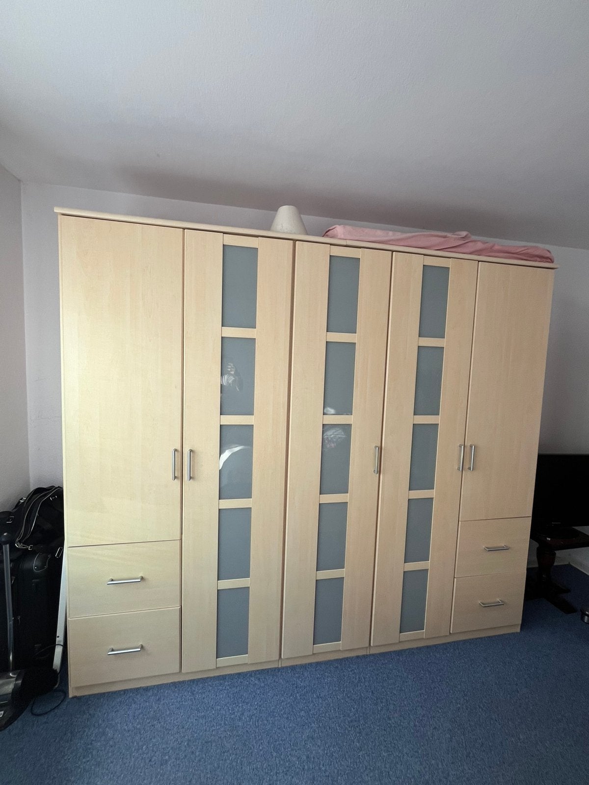 Slaapkamer set, bed, kast, nachtkastjes, lampjes Rheinberg, Huis en Inrichting, Ophalen, Zo goed als nieuw, 50 tot 75 cm, 200 cm of meer