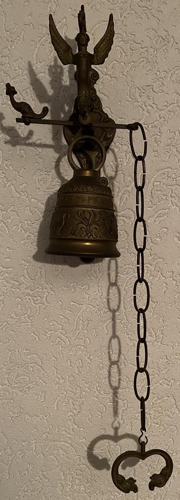 Vintage bronzen wandbel, Ophalen of Verzenden, Brons