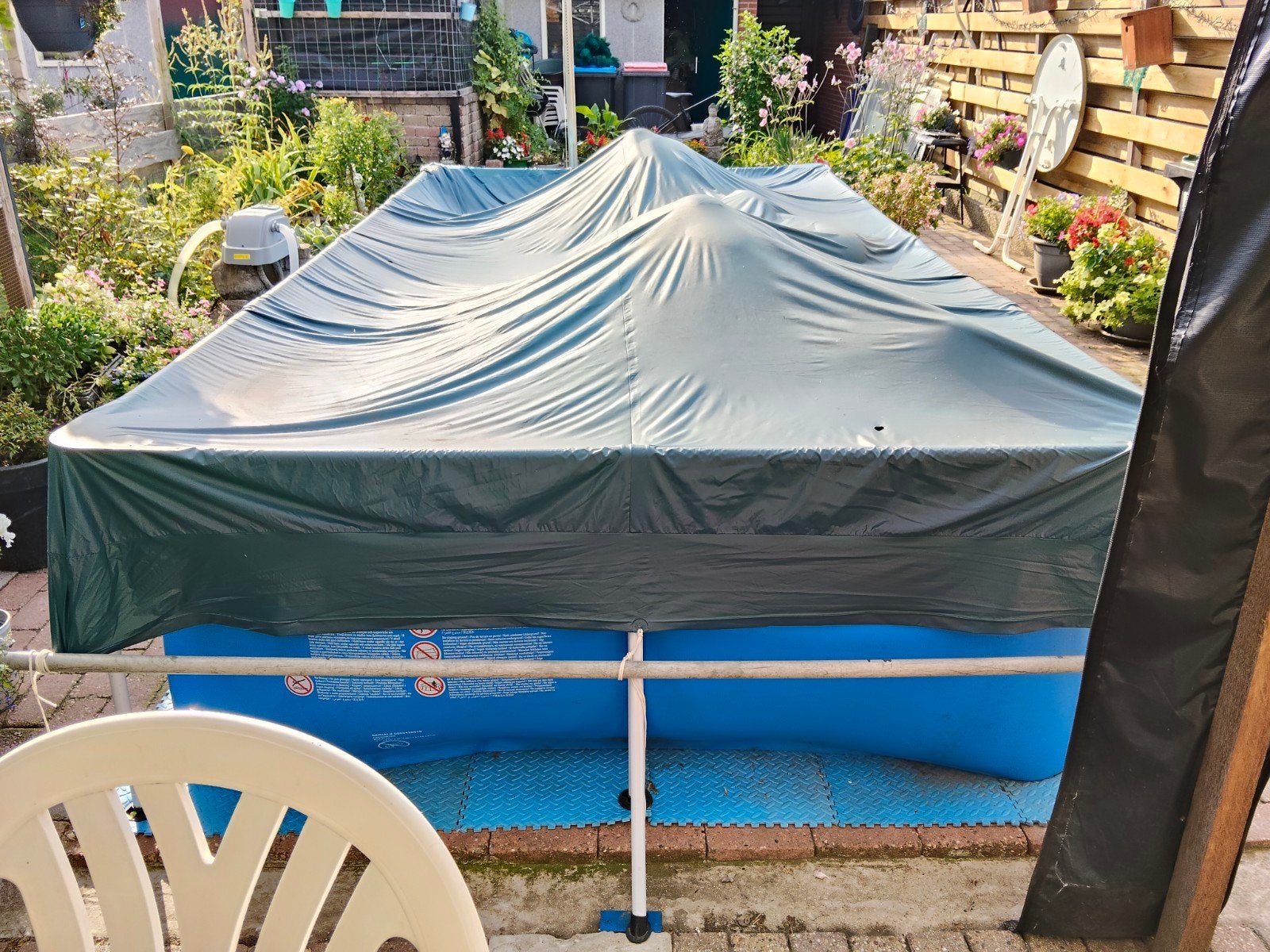 Bestway Metal Frame Zwembad met pomp en afdekzeil, Ophalen, Gebruikt, 200 tot 300 cm, 80 tot 120 cm