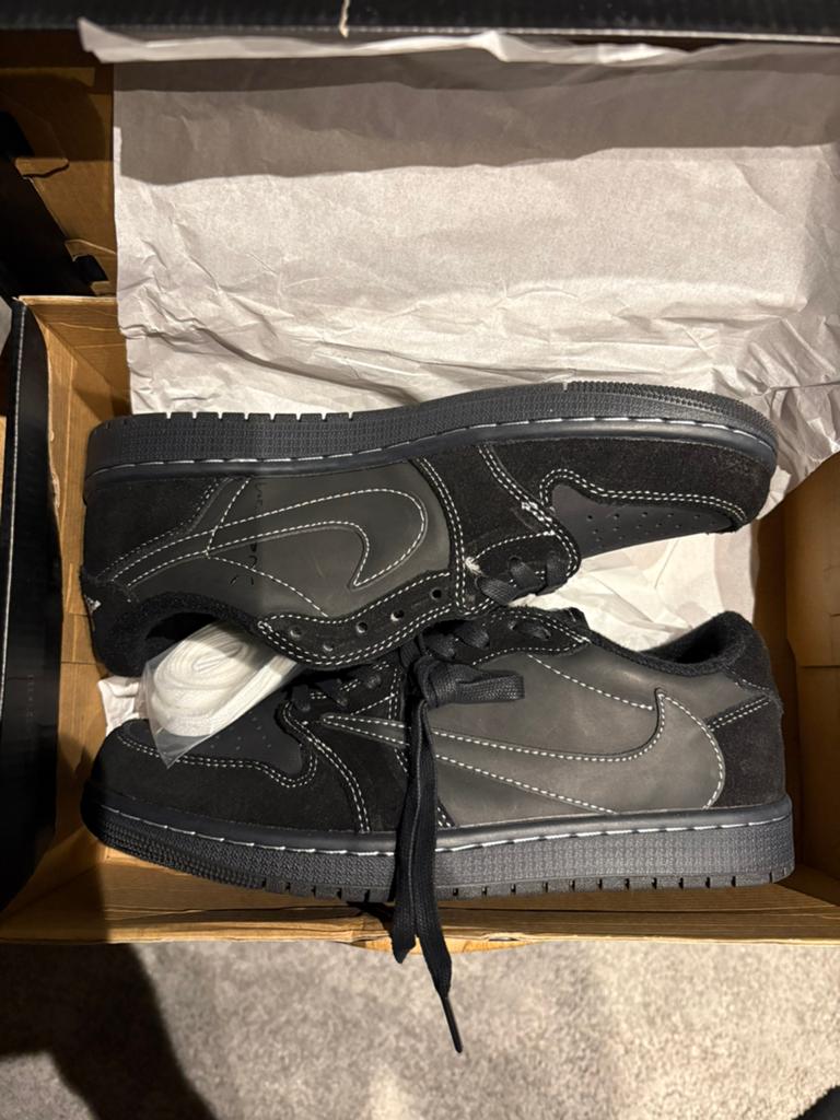 Nike Air Jordan 1 Low Travis Scott Black Phantom, Zwart, Nieuw, Ophalen of Verzenden, Sneakers of Gympen