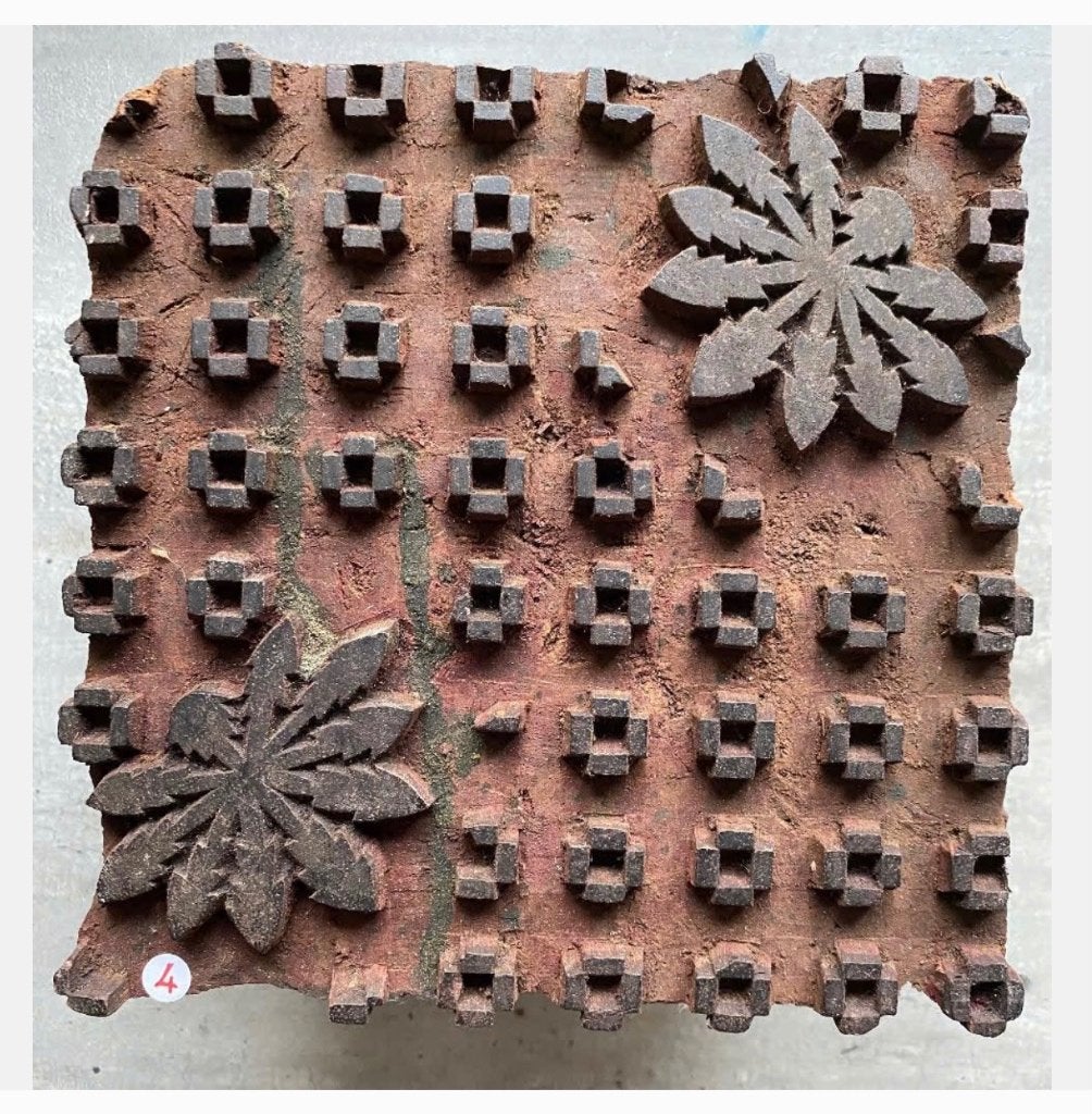 Batik vintage stempel hout, 15 x 15 cm, Ophalen of Verzenden