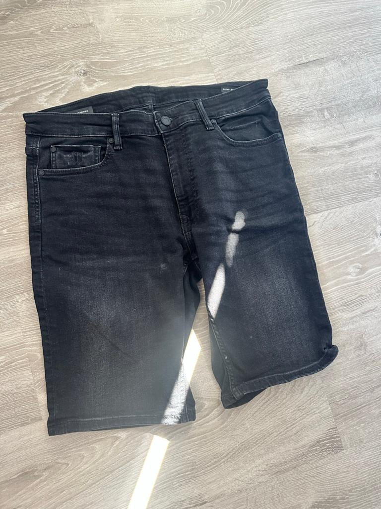 Daily Aesthetikz Skinny Denim Short Zwart - Maat XL, Ophalen of Verzenden, Nieuw, Maat 56/58 (XL), Zwart
