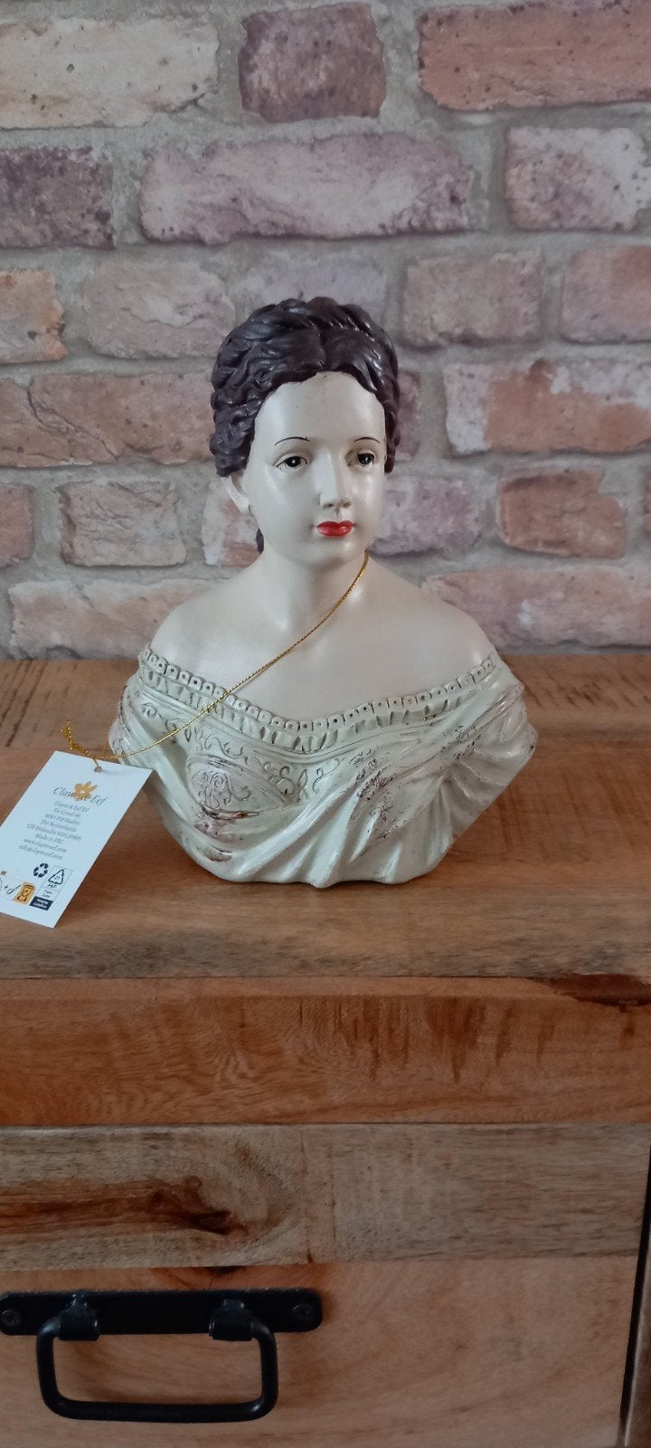 Clayre&Eef:21cm Decoratie Vrouw Buste Beeld♥️NIEUW♥️, Ophalen of Verzenden, Nieuw, Mens