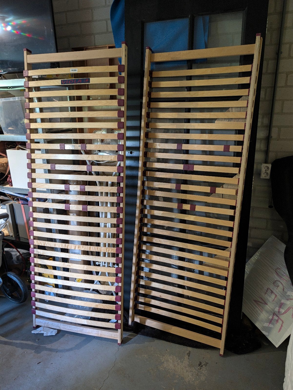 2x Lattenbodem 70x200 cm - Zo goed als nieuw, Ophalen, Zo goed als nieuw, Bedbodem, 200 cm