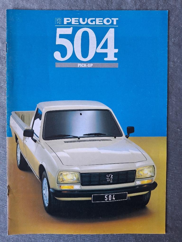 Brochure PEUGEOT 504 PICK-UP - 1988 NL, Verzenden, Zo goed als nieuw, Peugeot