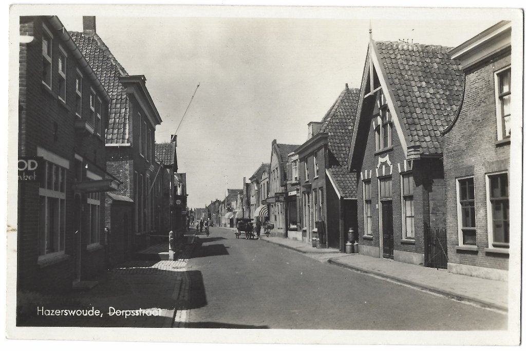 Hazerswoude, Dorpsstraat, Verzenden, 1940 tot 1960, Gelopen, Zuid-Holland