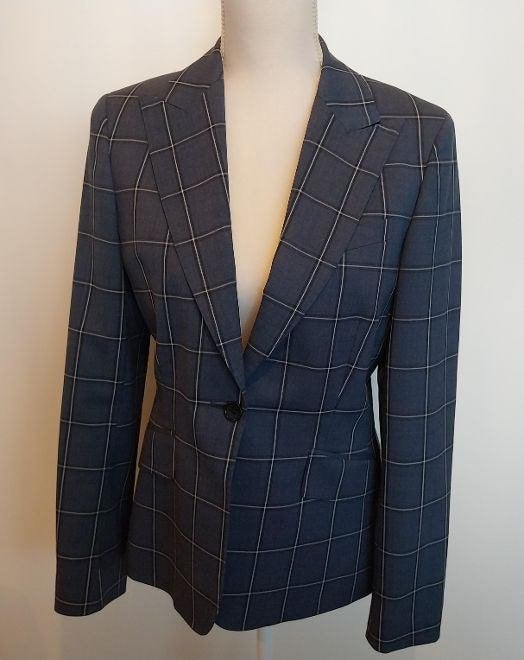 Cavallaro Napoli geruite blazer / dames jasje maat 38 ZGAN, Maat 38/40 (M), Blauw, Cavallaro Napoli, Ophalen of Verzenden
