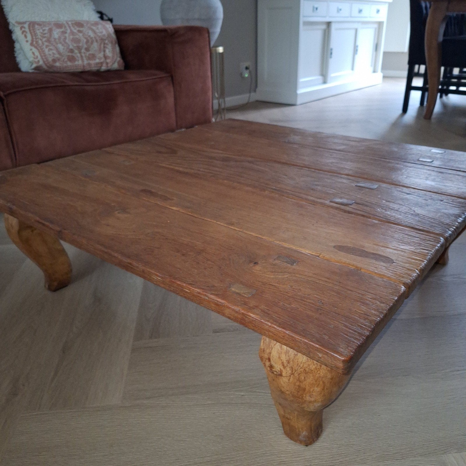 Foto 4 van Teakhouten salontafel 100x100x31cm