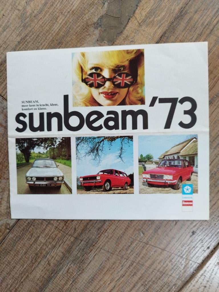 Sunbeam '73 Autoprospectus - Nederlands, 6 pagina's, Boeken, Auto's | Folders en Tijdschriften, Zo goed als nieuw, Overige merken