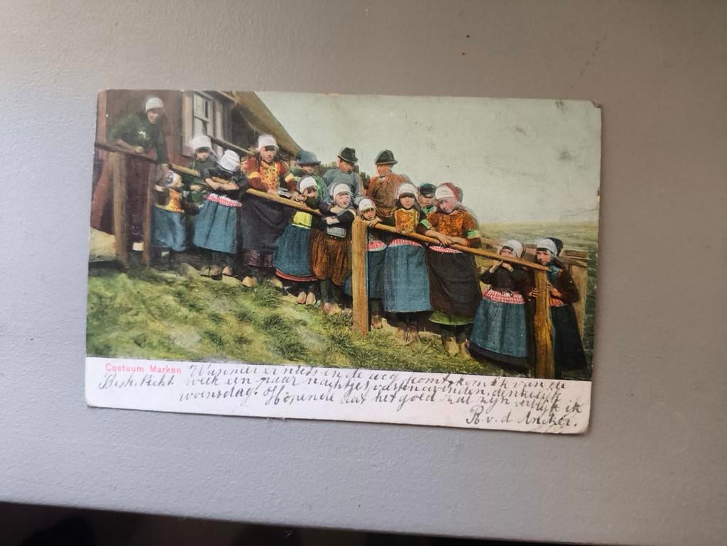 Briefkaart Marken, Costuum Marken - januari 1907, Verzamelen, Ophalen of Verzenden, Voor 1920, Gelopen, Noord-Holland