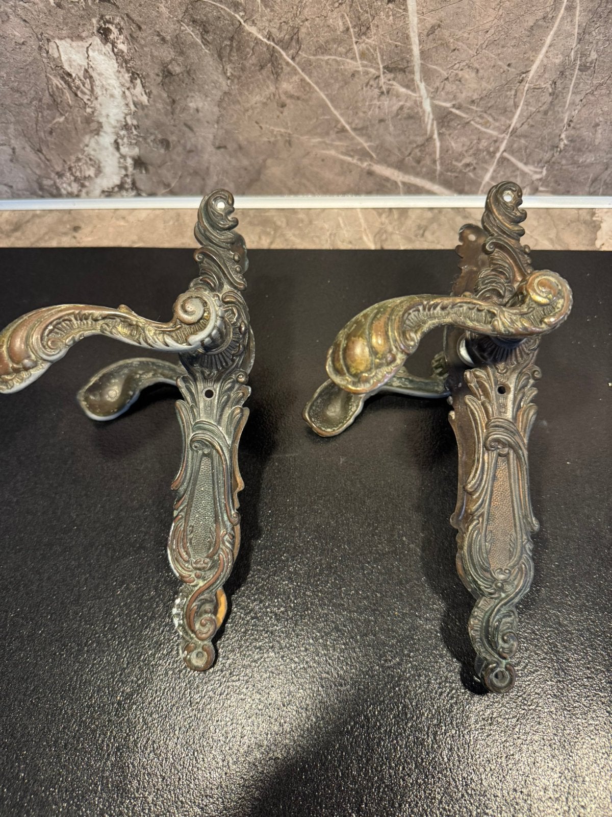 Set antieke  deurklinken – Barok / Rococo stijl, Ophalen of Verzenden