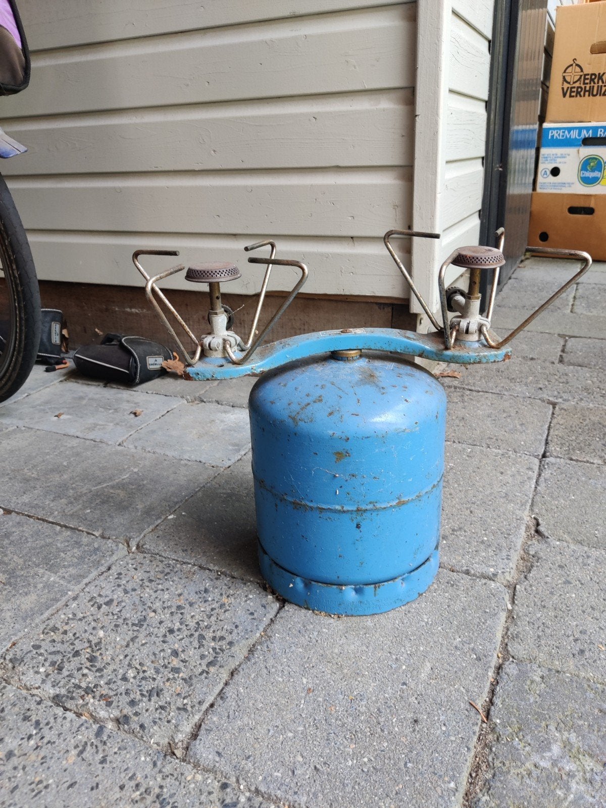 Vintage Camping Gasfornuis met 2 Branders, Ophalen of Verzenden, Gebruikt