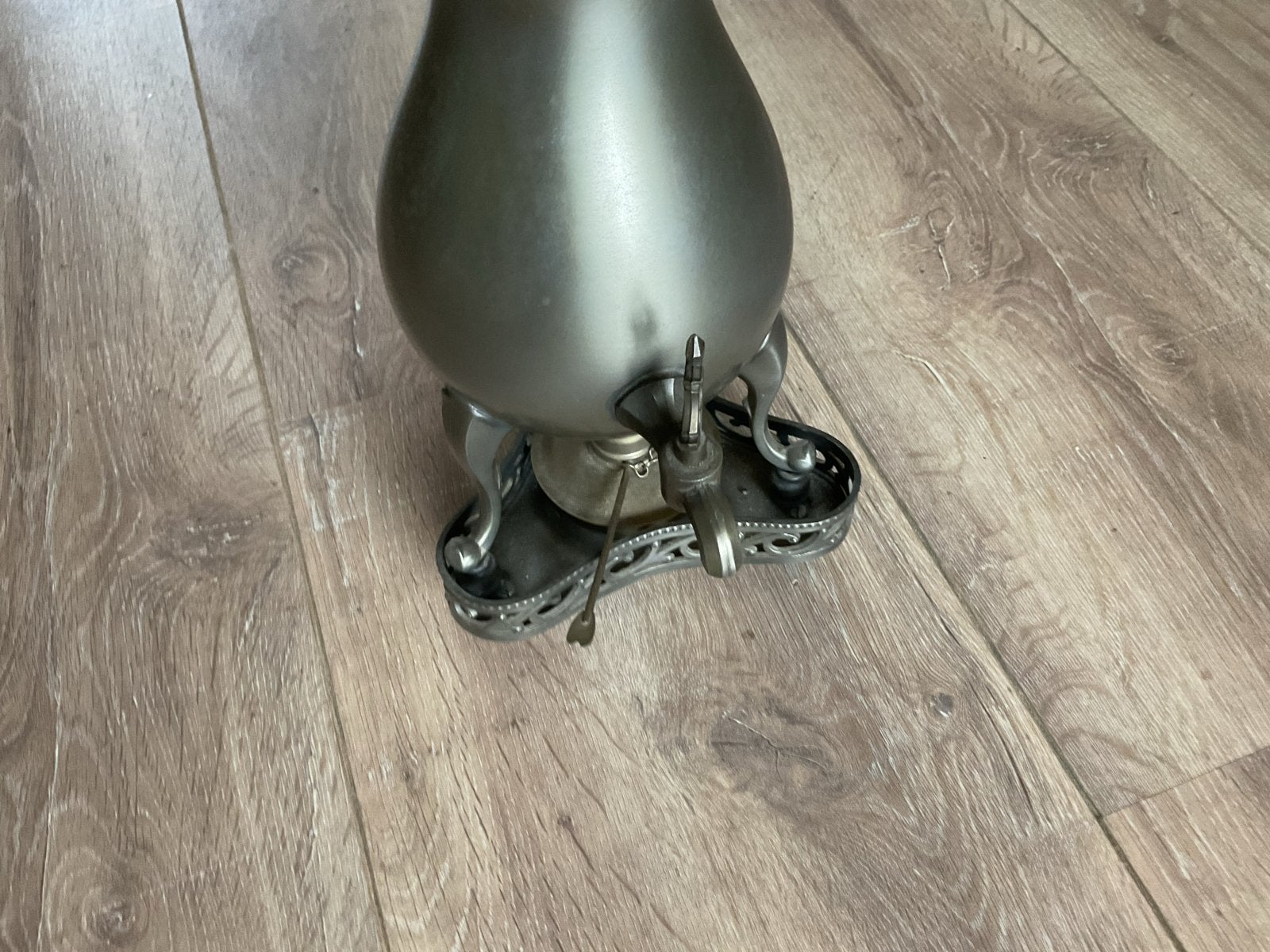 Antieke Tinnen Kraantjeskan met Brander, Antiek en Kunst, Antiek | Tin, Ophalen of Verzenden