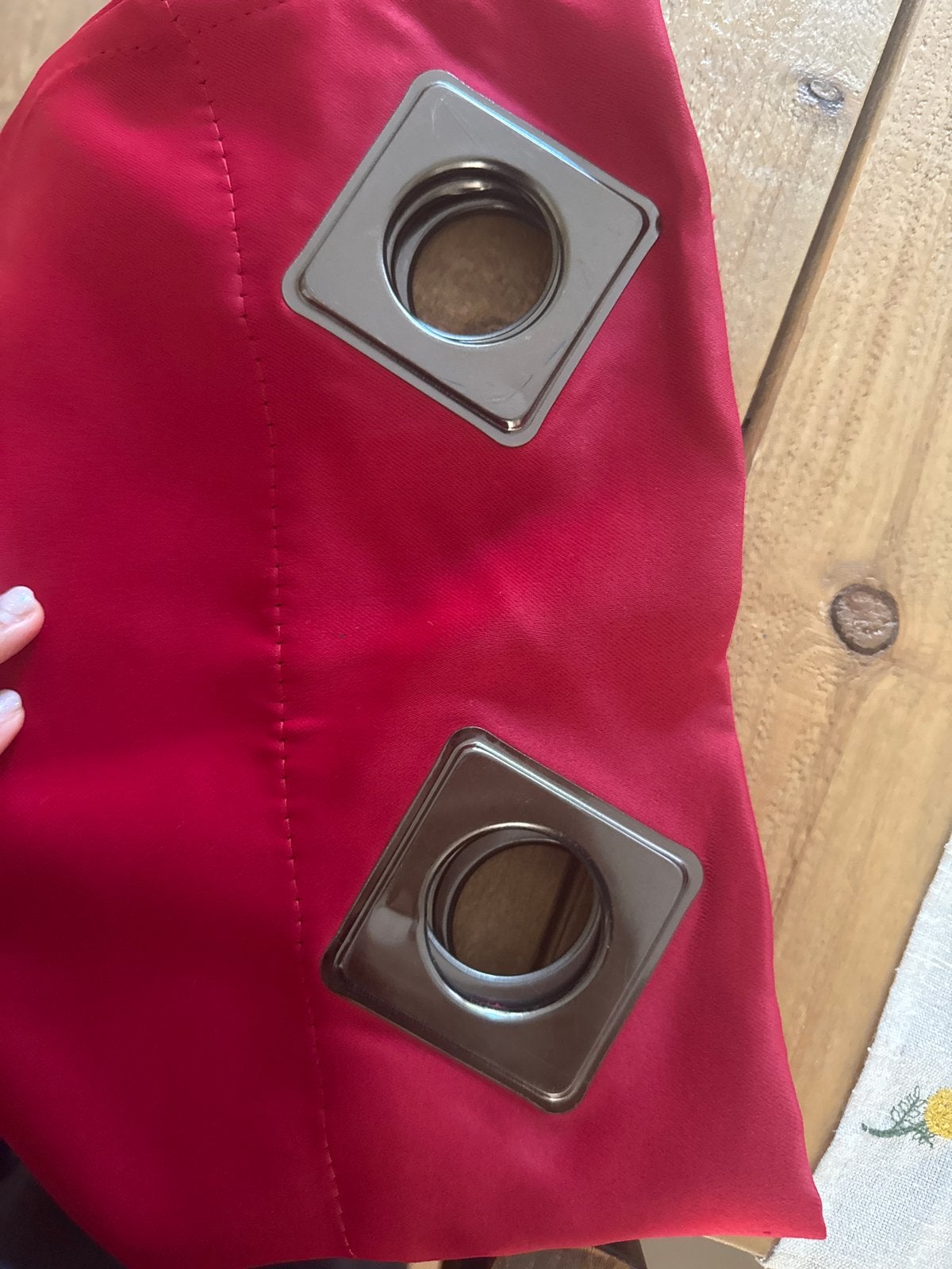Rood verduisterende gordijnen met ringen, Ophalen, Gebruikt, Verduisterend, Gordijn