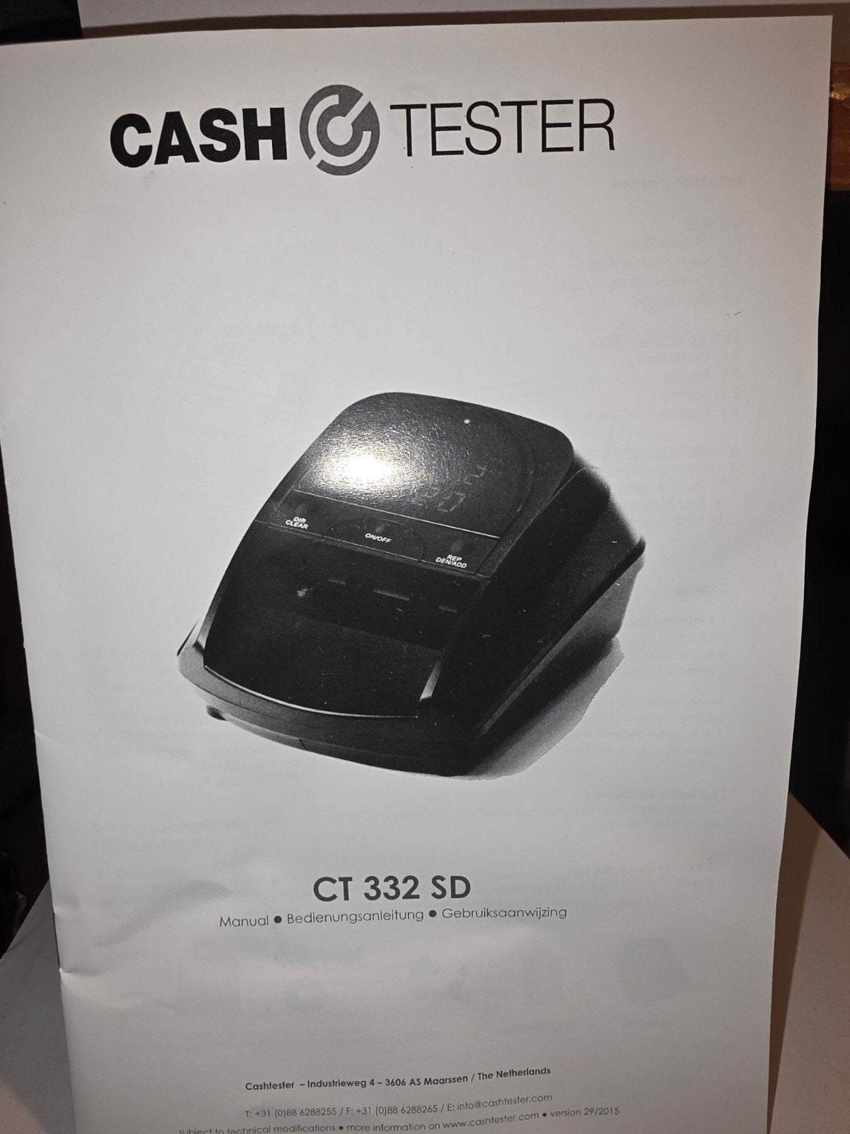 Cash Tester CT 332 SD - Geldvervalser Detector, Ophalen of Verzenden