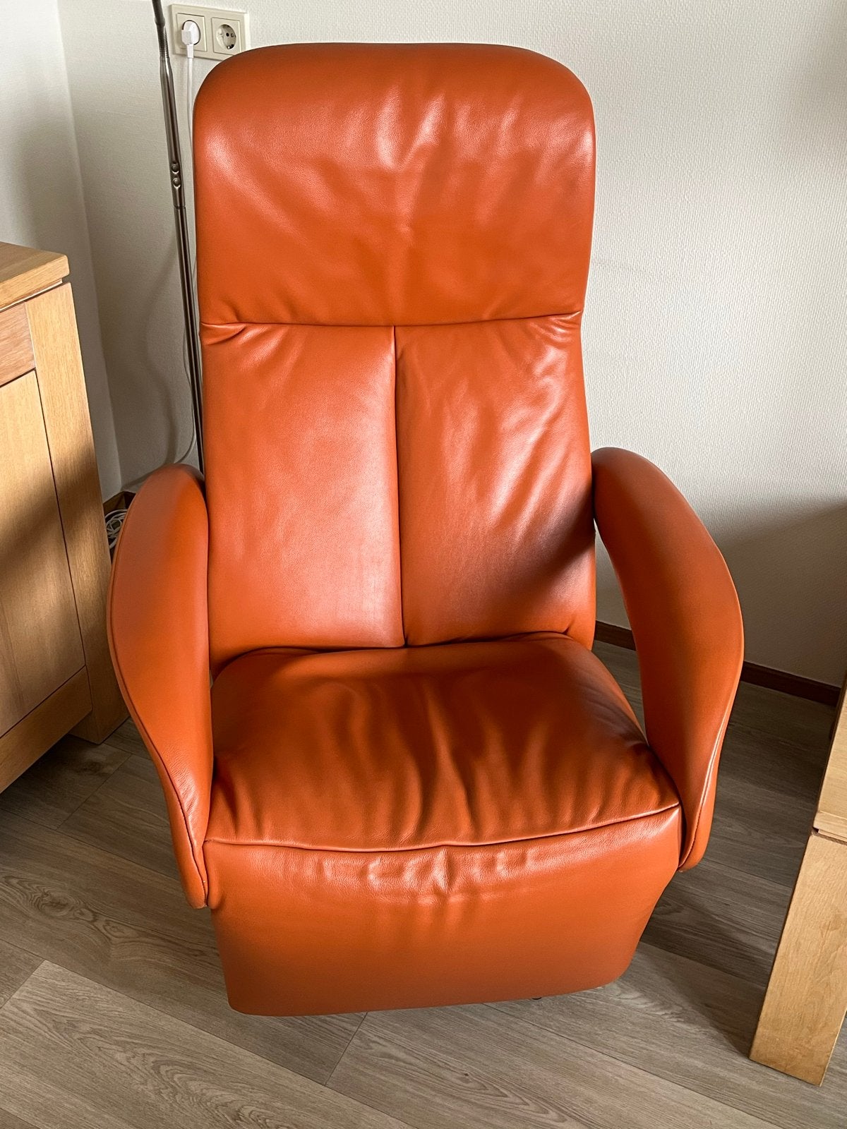 Leren Relaxfauteuil, Ophalen, Gebruikt, 50 tot 75 cm, Leer