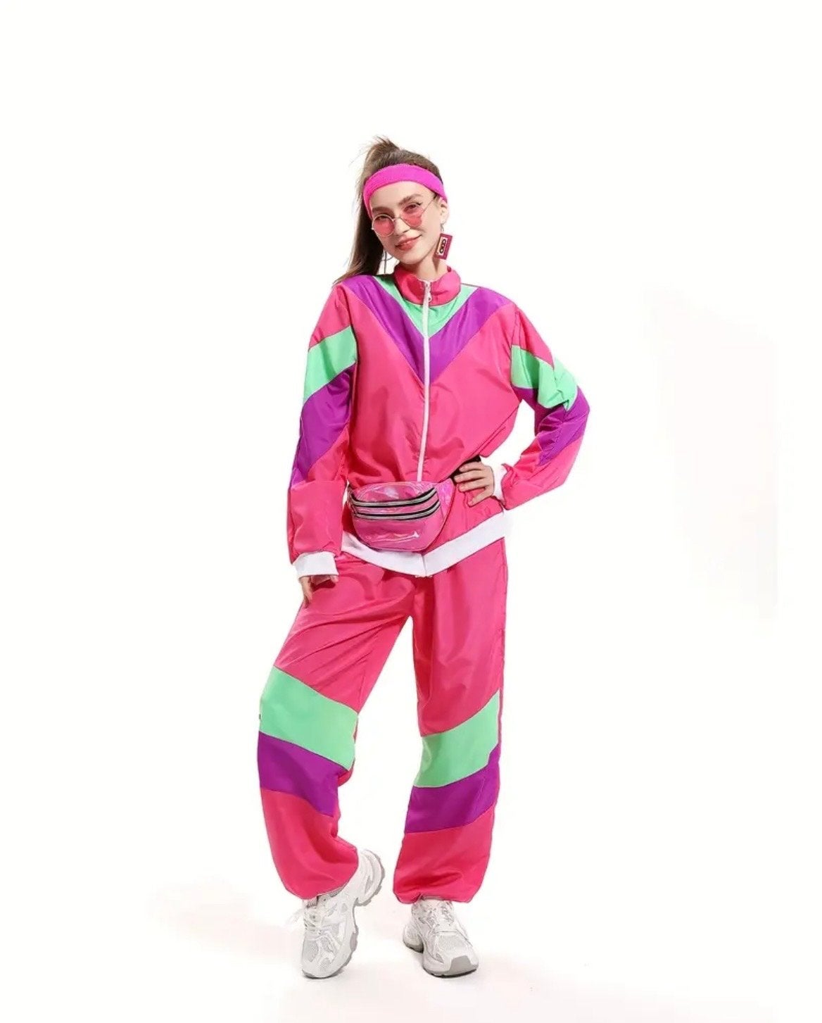 Nieuw Jaren 80 Trainingspak - Ideaal voor Carnaval/Feest, Maat 38/40 (M), Carnaval, Verzenden, Nieuw